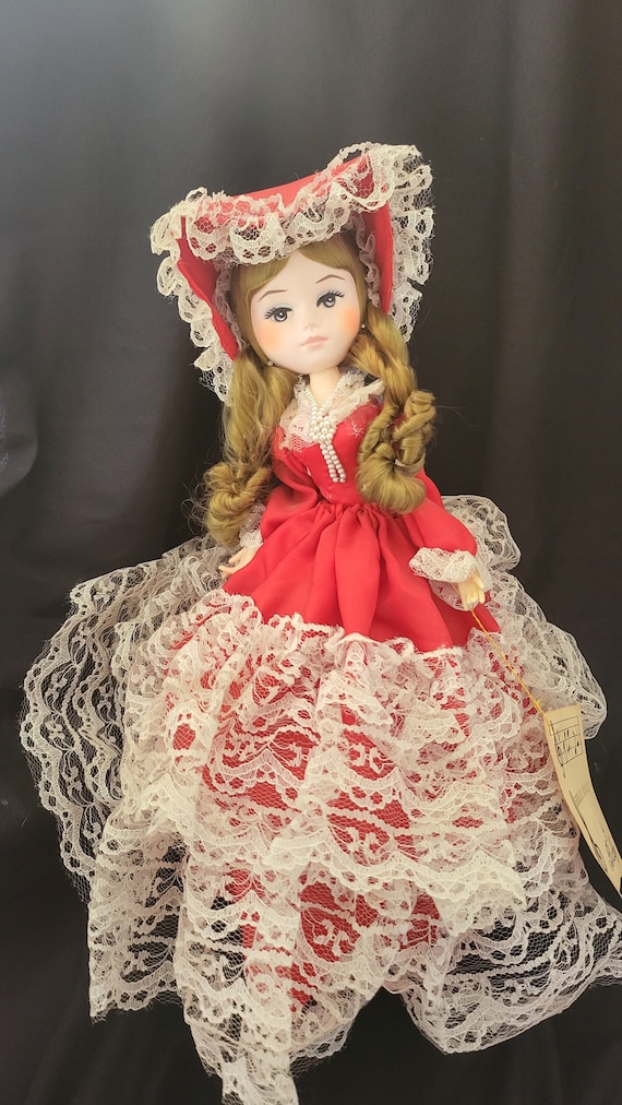 Vintage Bradley Musical Doll: Hello Dolly Red Dress Collectible - Etsy