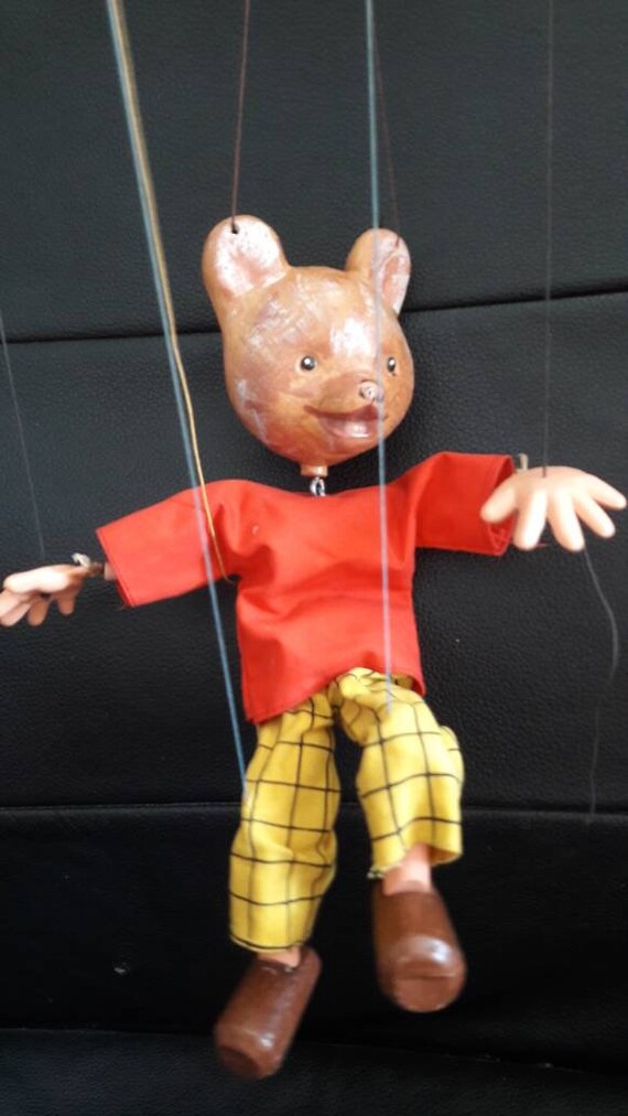 Rupert the bear puppet string puppet children's Etsy