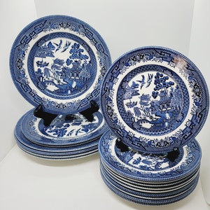 Vintage Blue Willow plate by Churchill. various available, choose at checkout.