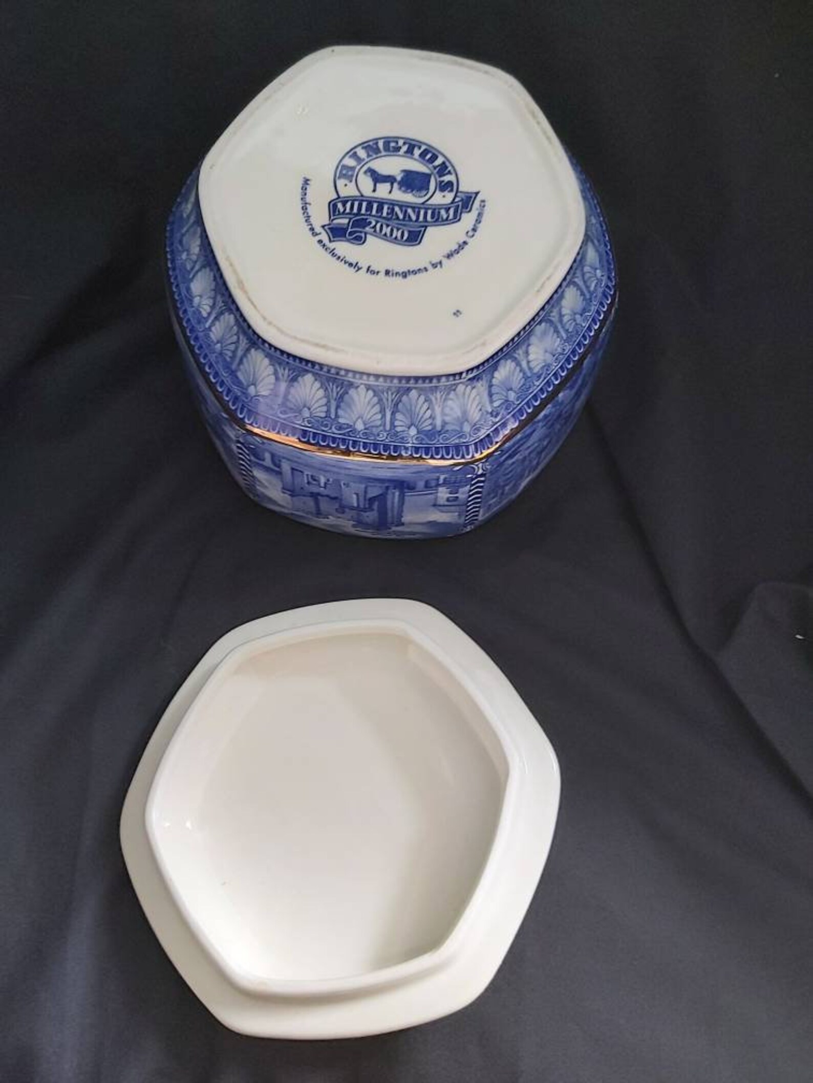 Wade pottery Ringtons porcelain tea caddy. jar Millennium 2000 Etsy