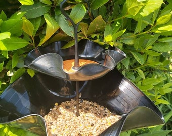 Upcycled Vinyl Record Bird Feeder: Retro Garden Art