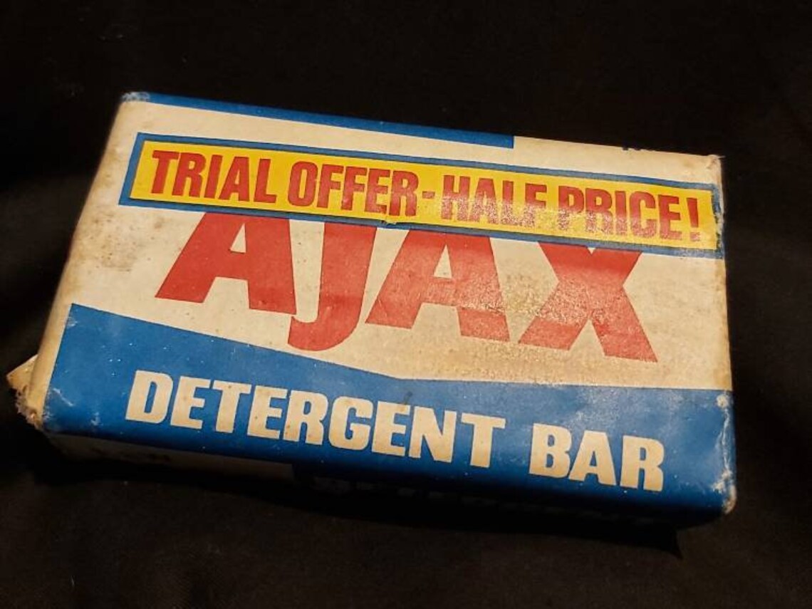 Vintage Ajax detergent bar vintage soap laundry household Etsy