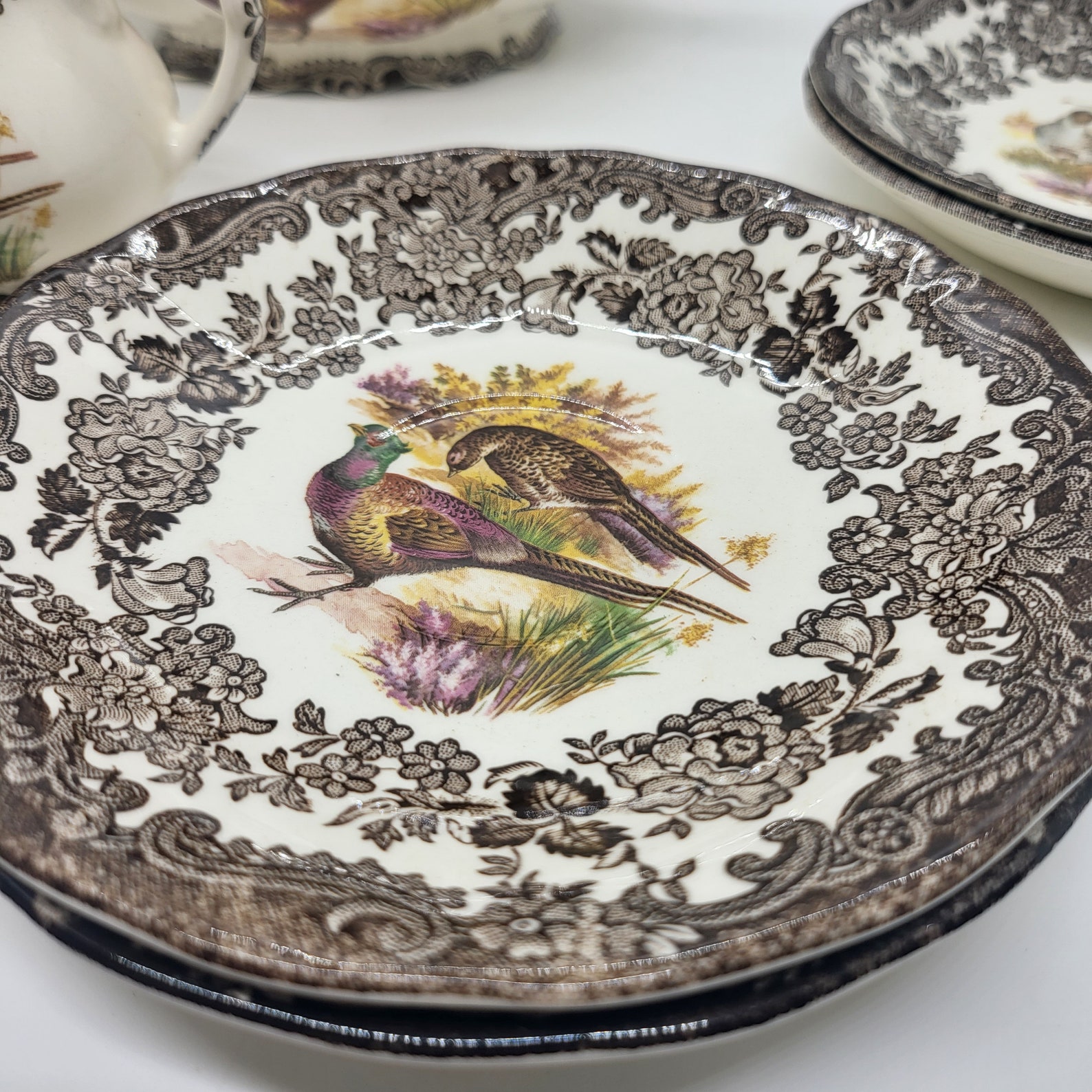 Palissy Game Series Pottery Teapot Milk Jug or Saucer Etsy