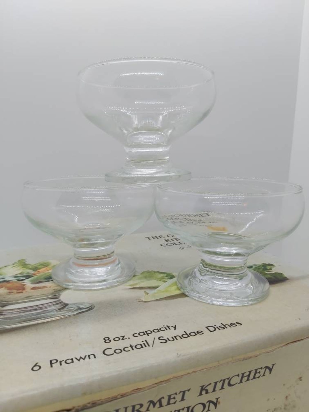 Prawn Cocktail Glasses Sundae Glass Dishes 6 Piece Boxed Etsy UK