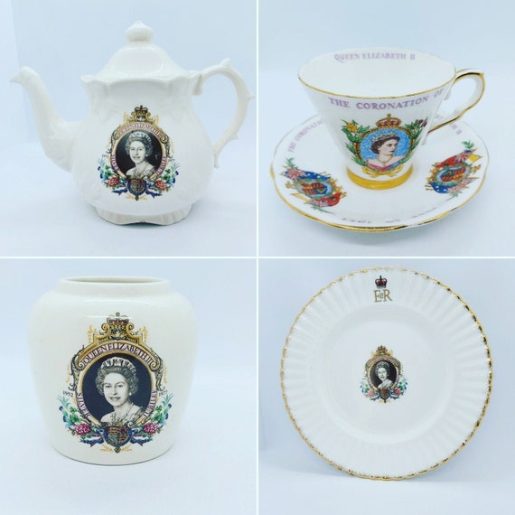 Queen Elizabeth II Silver Jubilee Teacup & Saucer: St George Bone
