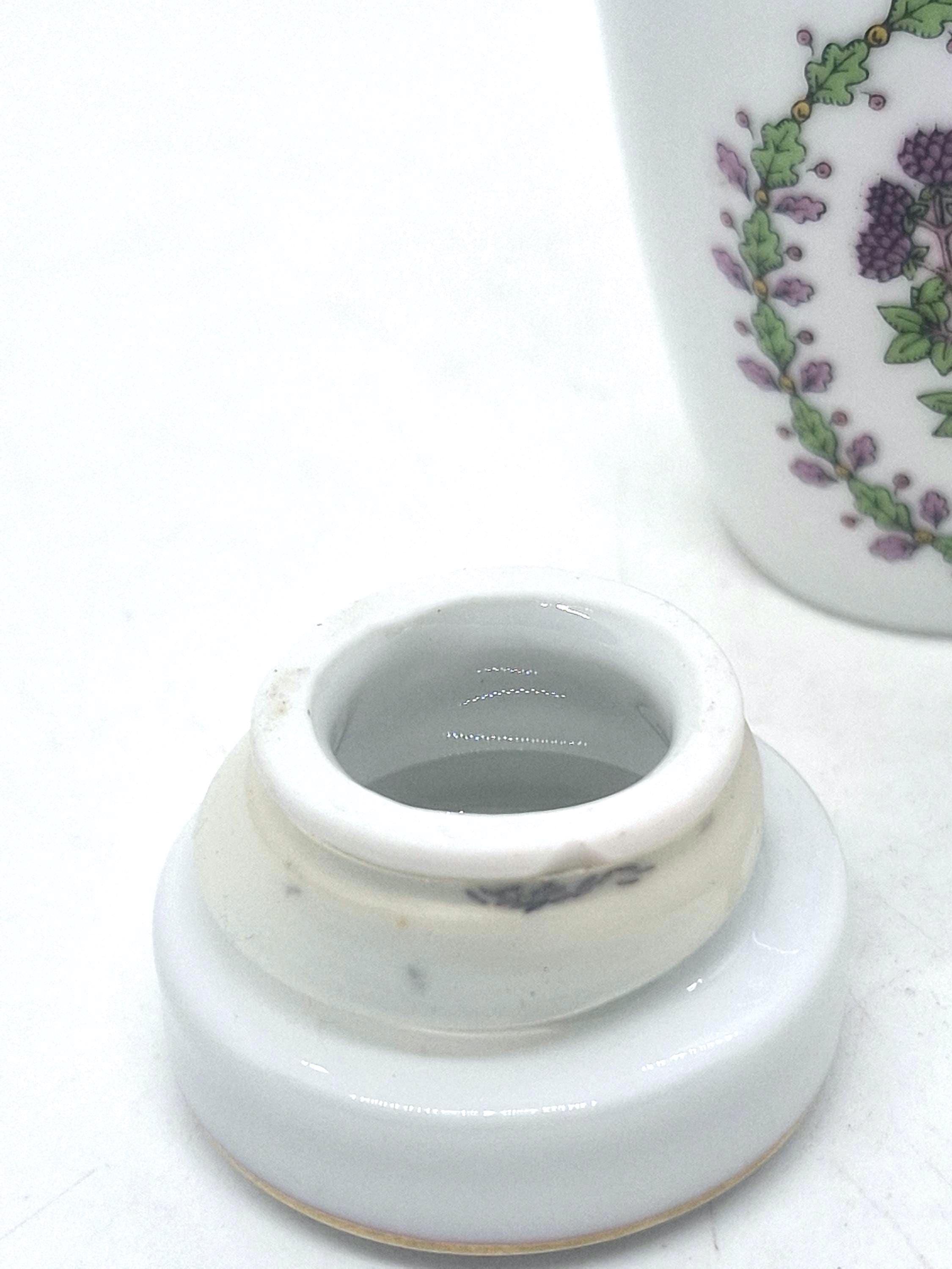Franklin Mint Spice Jar: Vintage Porcelain Herb Pot, Country