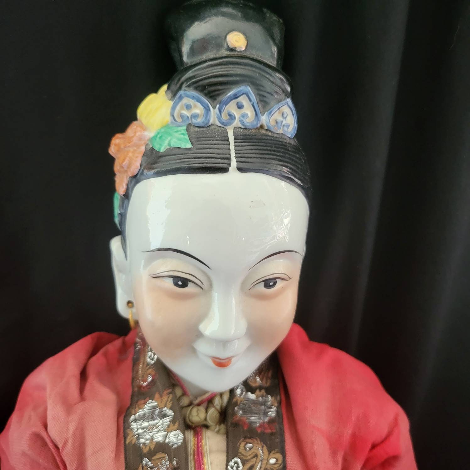 Large Porcelain Oriental Doll Chinese or Japanese Traditional Dress Cloth Body Doll Rare Vintage Display Collectible Doll Lovers Gift Etsy