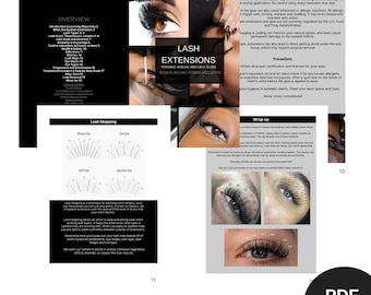Beginners lash tech guide, lash tech basics, lash extension ebook, lash extensions guide and manual, lash technician intake forms, lash tech