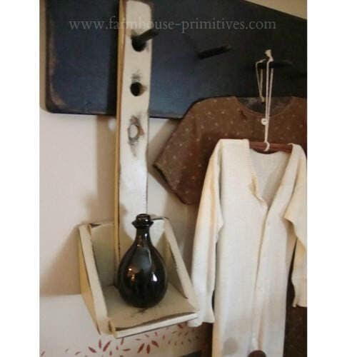 Primitive Shaker Style Peg Rack Candle Shelf Large Etsy