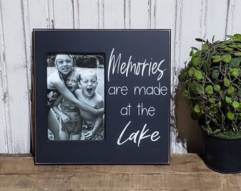 Lake House Vacation Gift Vertical Picture Frame - Memories Are Made At the Lake