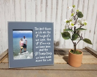 Travel Photo Frame, Best things in life photo frame, Vertical photo frame Family Memories Photo Sign