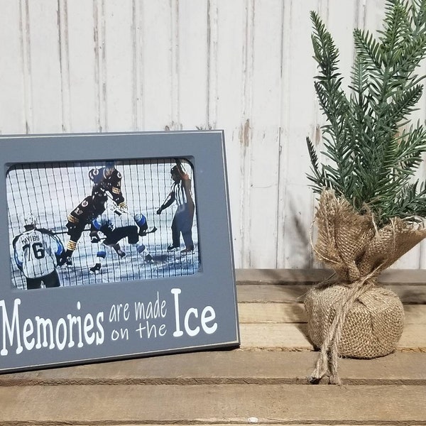 Hockey Picture Frame, Gift For Hockey Player, Ice Skating Picture Frame, Memories are Made on Ice