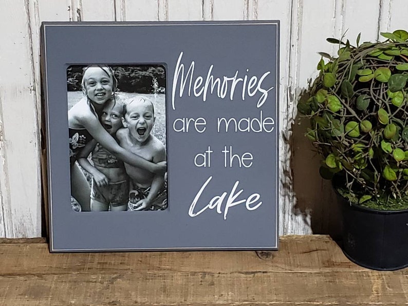 Lake House Gift Lake Picture Frame Memories Made At the Etsy