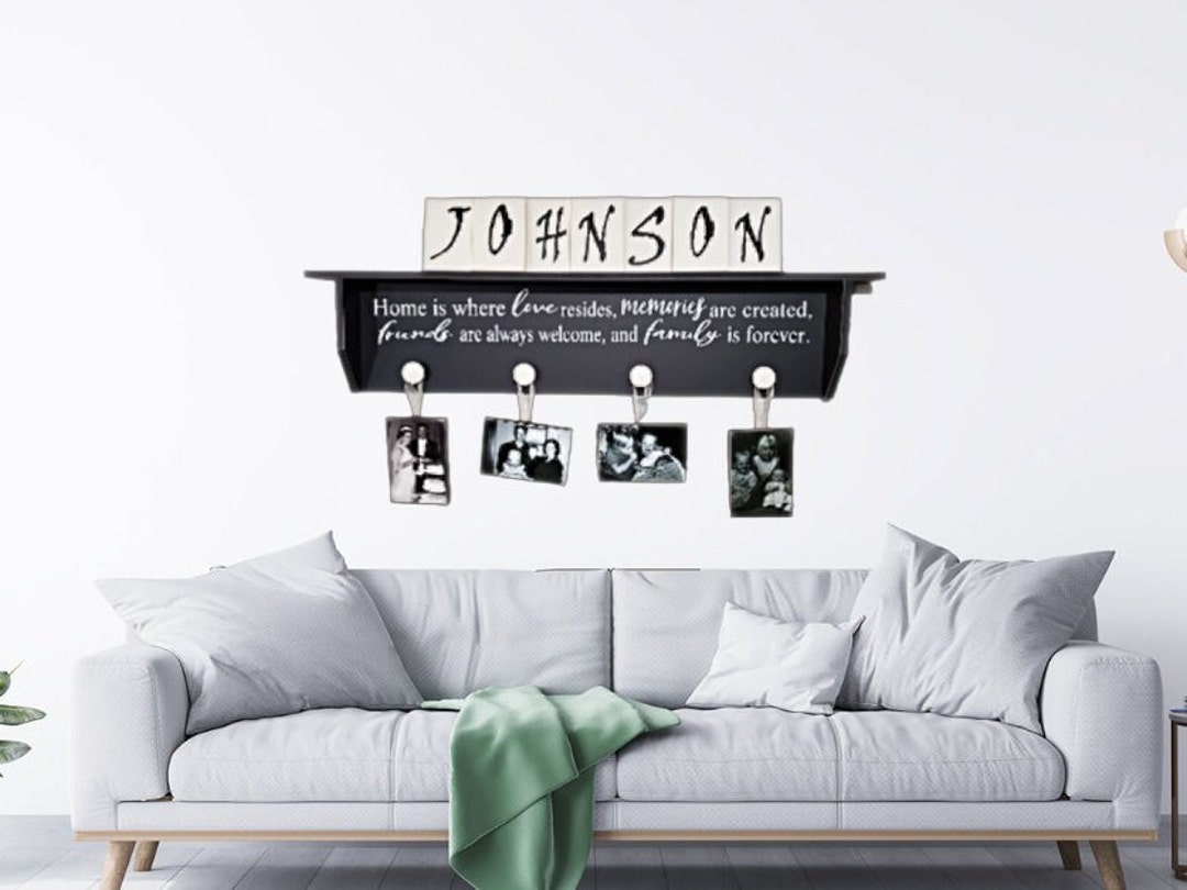 Entryway Gallery Photo Wall Personalized Family Room Wall Decor Home is ...