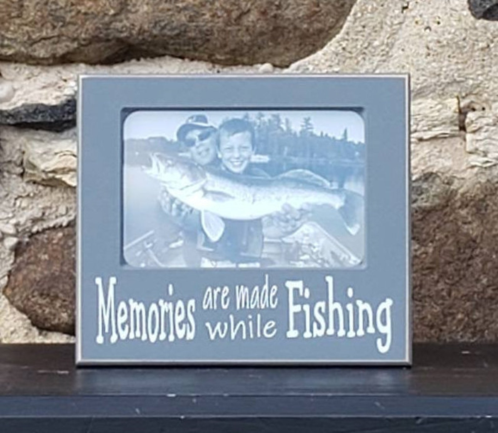 Fishing Picture Frame Fisherman Gift Fishing Decor Fishing Etsy