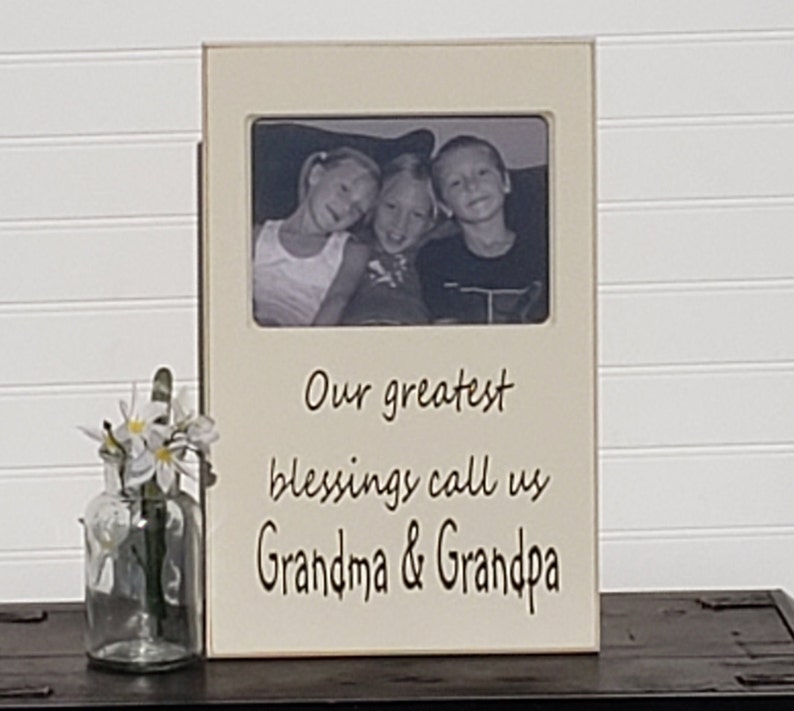 Grandma and Grandpa Photo Frame Grandkids Picture Frame Gift Etsy