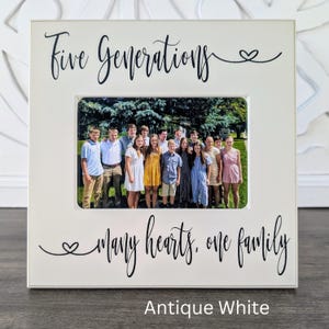 Five Generation Frame Great Great Grandma Gift Five Generations Many Hearts One Family Reunion Photo Frame Great Grandparents 4x6 Photo Gift