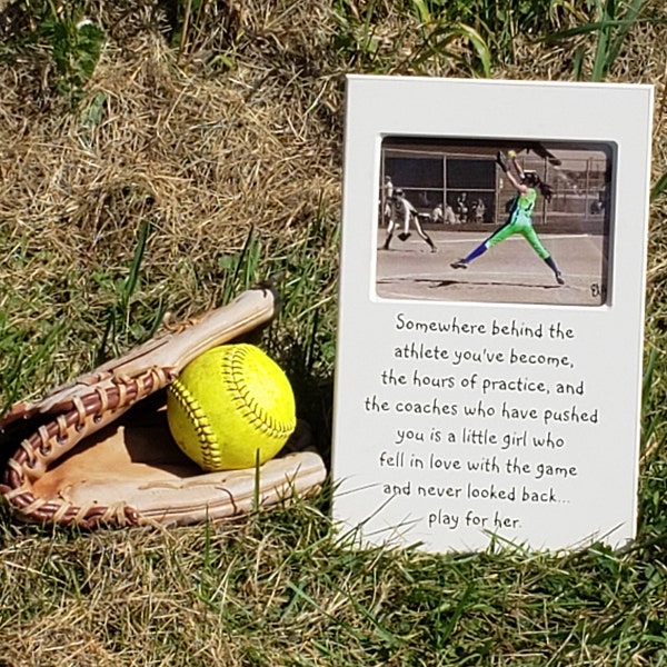 Volleyball Photo frame gift, Softball Picture Frame, Tennis Frame, Travel Softball Gift, Girl Athlete Photo Frame