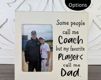 Regalo de cumpleaños para papá de softbol Regalo para entrenador papá Marco de agradecimiento para padres de béisbol Portafotos cuadrado de madera Exhibidor de mesa o pared