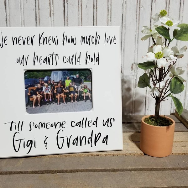 Custom Grandparents Picture Frame for 4x6 Photo, grandkids picture frame, custom names for grandma and grandpa, gift for grandparents