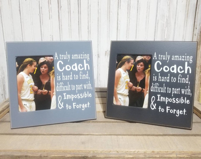 Hand crafted Coach photo frame wall decor gift from team