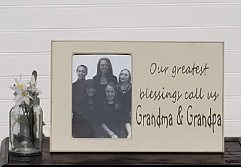 Grandma and Grandpa Photo Frame Grandkids Picture Frame Gift Etsy