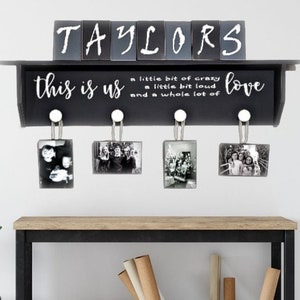 Photo Memories Personalized Sign Gallery Wall This Is Us  Room Decor Custom Last Name Sign Housewarming Gift Bedroom Wall Decor Family Sign