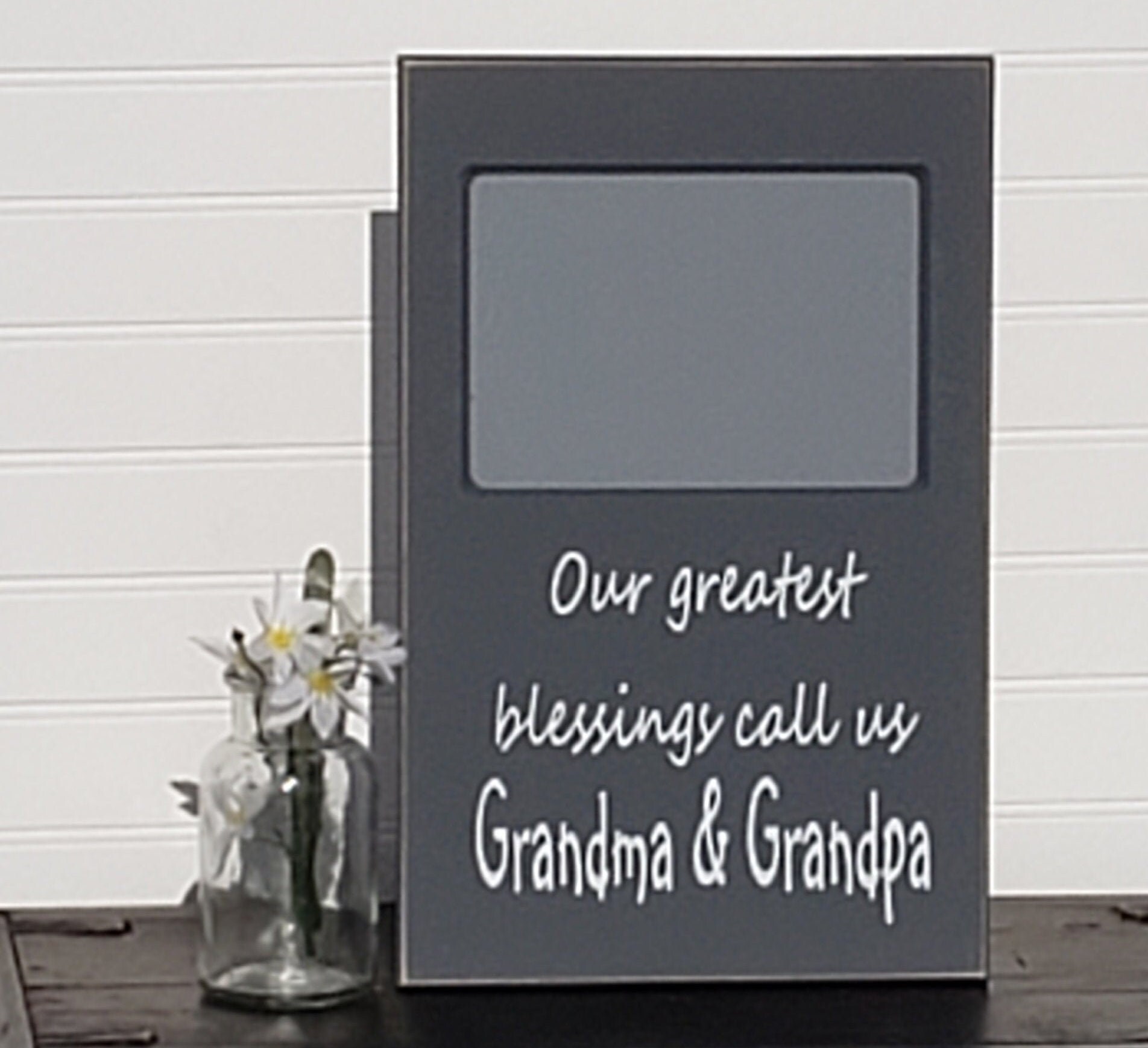 Grandma and Grandpa Custom Photo Frame Grandkids Picture Etsy