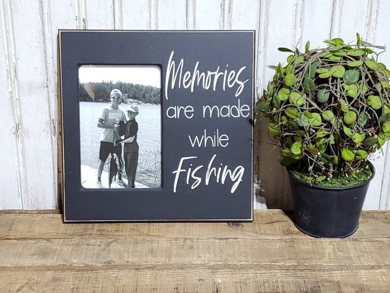 Fisherman Gift Fishing Picture Frame Dad Fishing Etsy