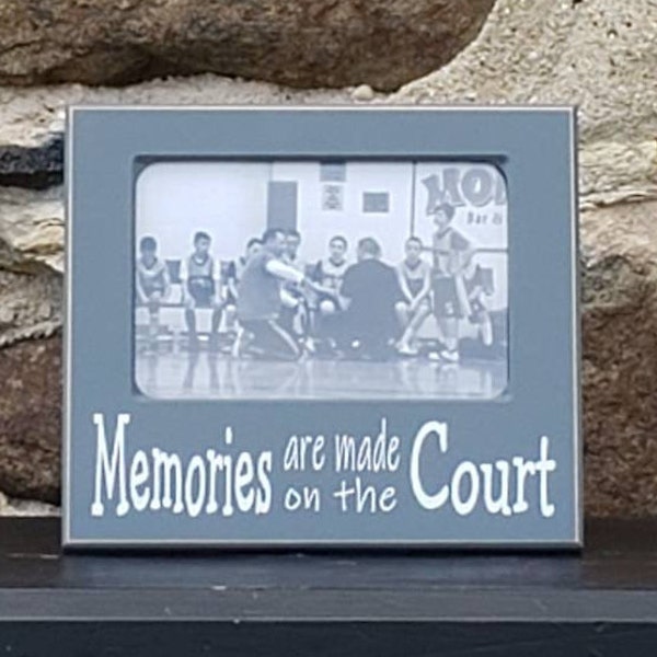 Basketball End of Season Gift, Basketball Photo Frame, Travel Basketball Frame, Memories Are Made On the Court, Basketball Coach Gift