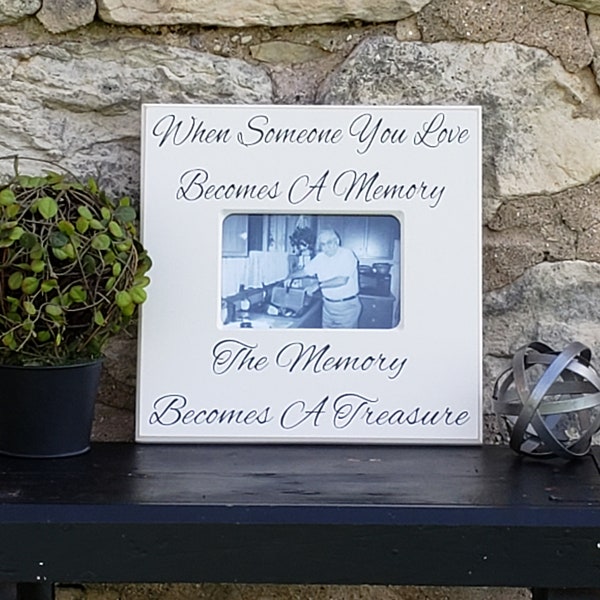 Sympathy Gift,Memorial Picture Frame, Gift for loss of mother, Sympathy Frame, When Someone You Love Becomes a Memory Picture Frame,