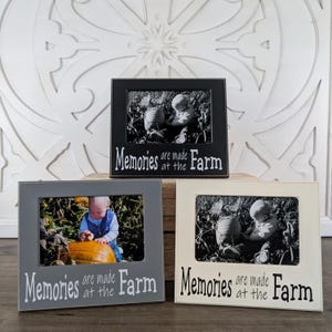 Marco de fotos de granja para decoración de pared, acento otoñal, estante para sala de estar, soporte de fotos rústico, idea de regalo para la abuela, casa de campo, tema campestre, granero imagen 6
