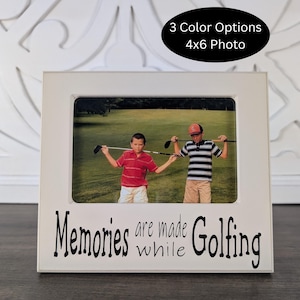 Golf Picture Frame Dads Birthday Gift Boys State Golf Coach Senior Girl Hole In One Outing Giveaway Memories Made While Golfing Gift Idea