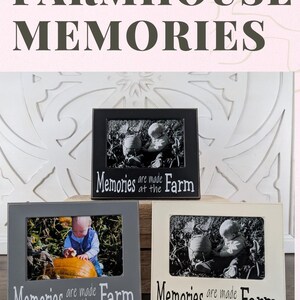 Marco de fotos de granja para decoración de pared, acento otoñal, estante para sala de estar, soporte de fotos rústico, idea de regalo para la abuela, casa de campo, tema campestre, granero imagen 10