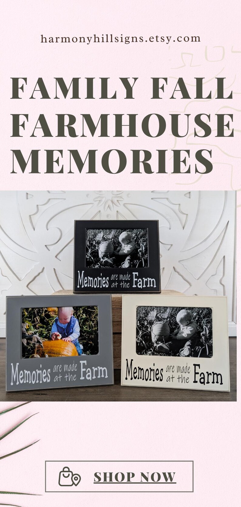 Marco de fotos de granja para decoración de pared, acento otoñal, estante para sala de estar, soporte de fotos rústico, idea de regalo para la abuela, casa de campo, tema campestre, granero imagen 10