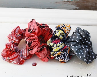 beige hair scrunchie, elastic scrunchie, colorful scrunchie, schrunchie, recycled material, eco-responsible