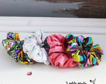 Pastel hair scrunchie, elastic scrunchie, colorful scrunchie, schrunchie, recycled material, eco-responsible