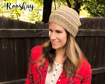 HANNAH'S HAT (Regular and Slightly Slouchy Patterns Included)  |  A Crochet Pattern