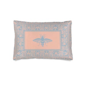 St Ruf Blue Insect Standard Handmade Silk Pillowcase