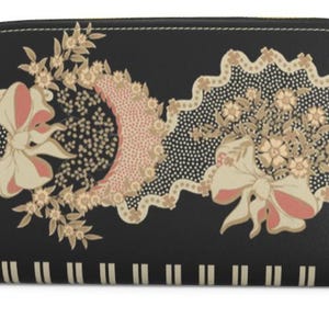 Cartera de viaje Luis XVI hecha a mano, billetera de lujo estilo neoclásico con cremallera para mujer, billetera de viaje de diseñador