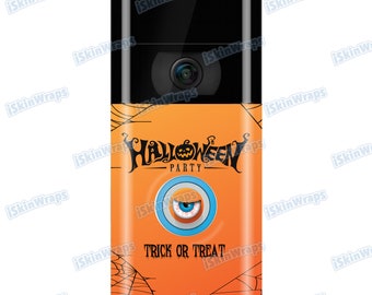 Faceplate Wrap Sticker for Ring Video Doorbell | Faceplate decal for ring | Halloween Party Sticker Video Door Bell versions 2, 3 or 4