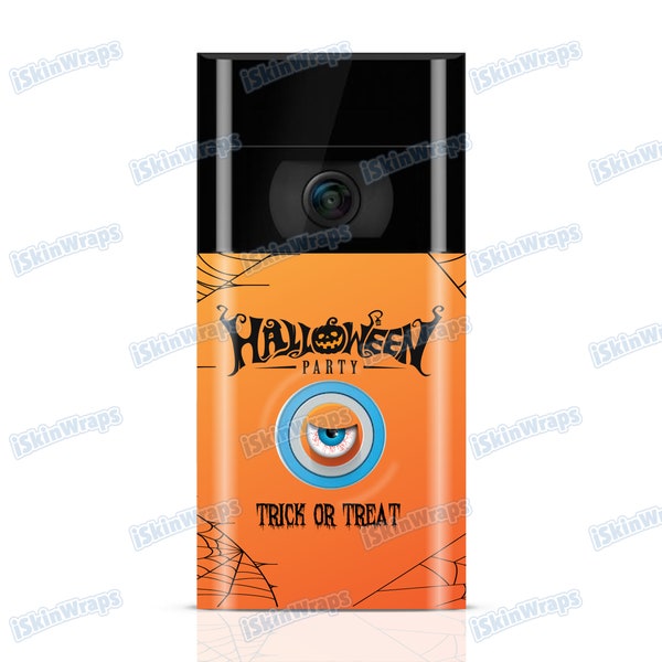 Faceplate Wrap Sticker for Ring Video Doorbell | Faceplate decal for ring | Halloween Party Sticker Video Door Bell versions 2, 3 or 4