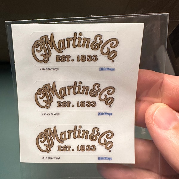 Martin Guitar Decal Etsy