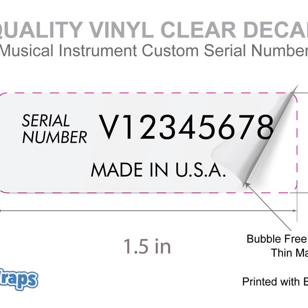 Aangepaste serienummersticker, doorzichtige matte vinyl spatbordsticker, complete spatbordset, drie per verpakking
