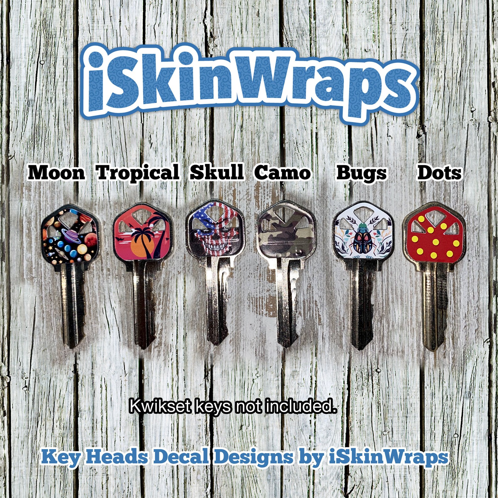 Key Decals Pack of 12 Decals Enough for 6 Keys Mix or Match Etsy