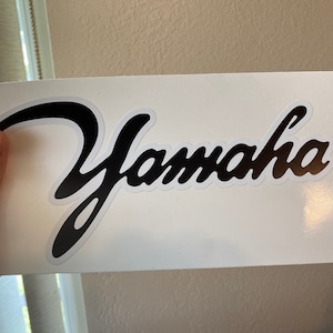 Vintage Yamaha Logo Vinyl Sticker | Yamaha Drum Cover | Yamaha Vintage Sticker | 8.5&quot; Yamaha Decal