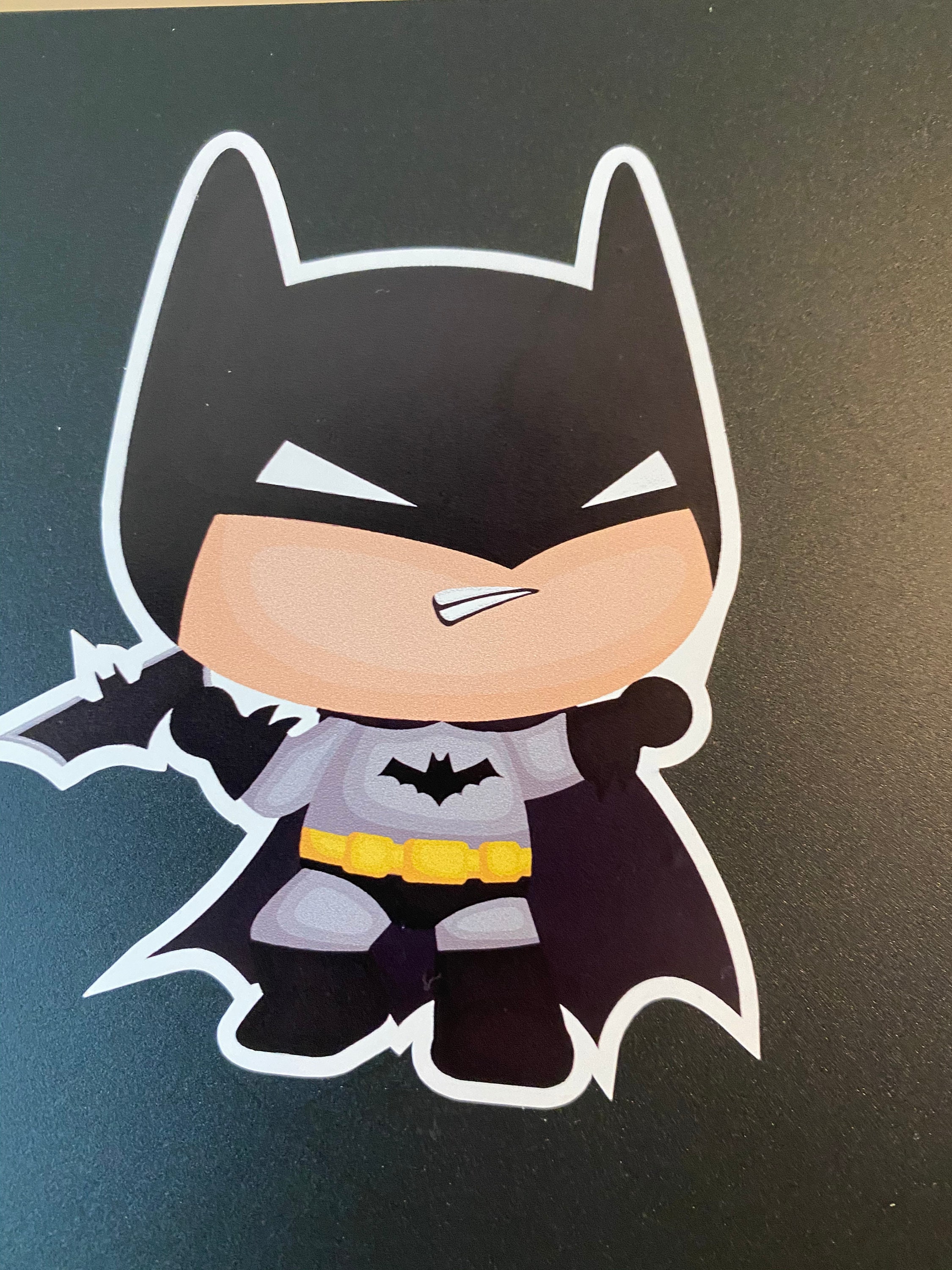 Batman Cartoon Sticker Batman decal Superhero Sticker Etsy