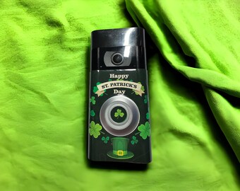 Faceplate Wrap Sticker for Ring Video Doorbell 2 or 3-4, St. Patrick's Day Clover theme water proof vinyl