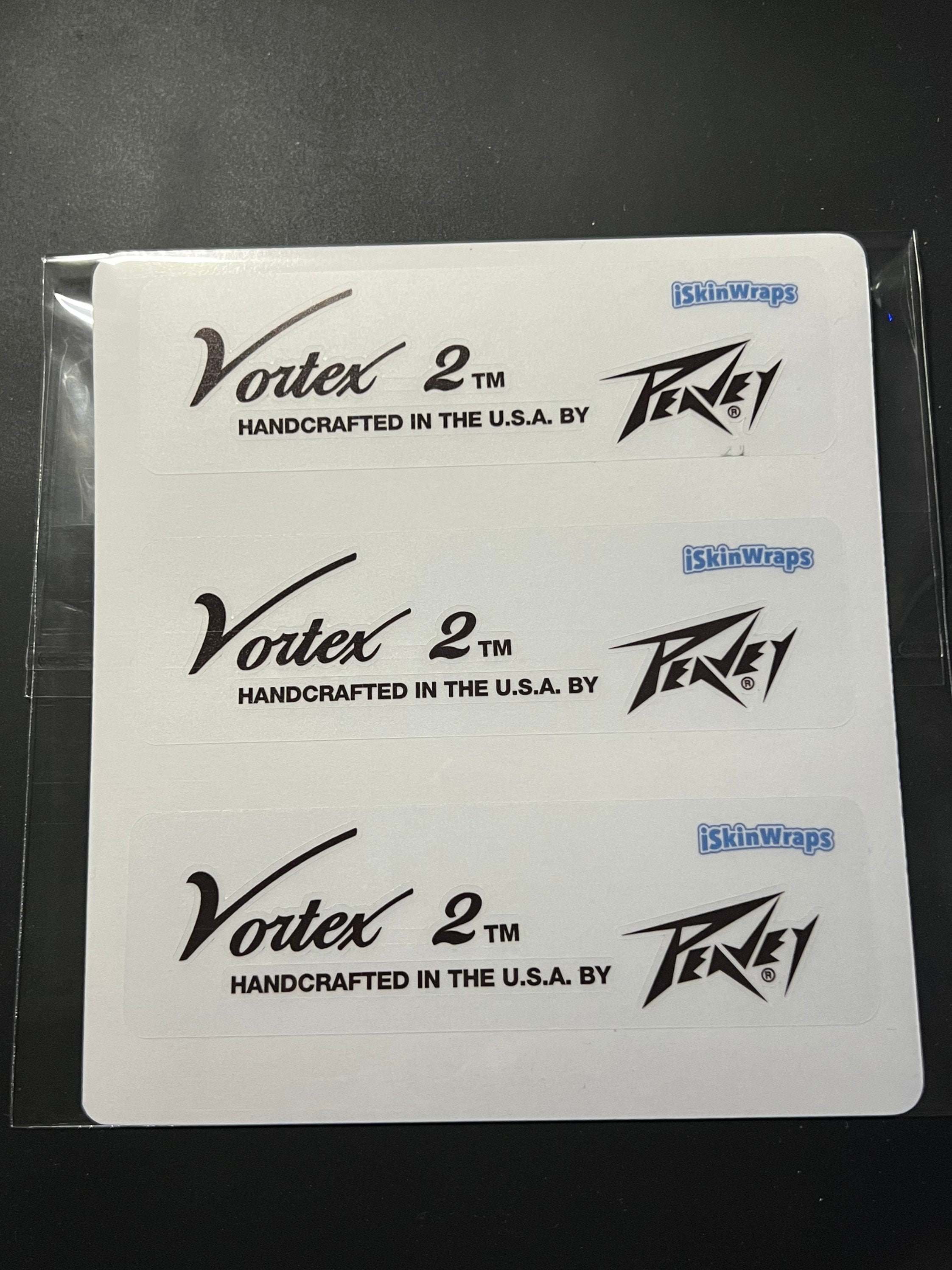 Vortex 1 or 2 Peavey Headstock Logo Sticker Clear Vinyl Peavey