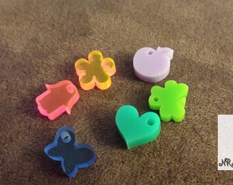 Tiny acrylic charms, dijes en acrilico, minimalist, cute charms